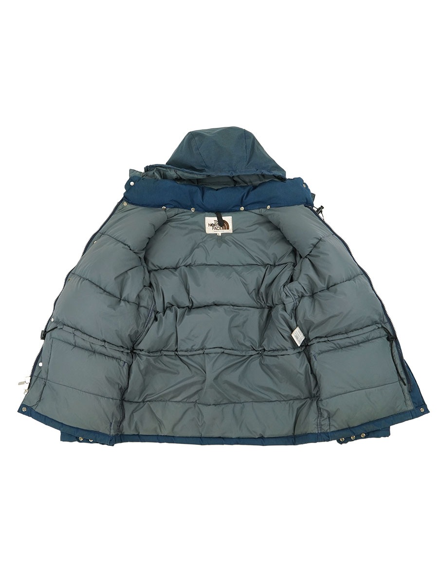 80's 茶タグ THE NORTH FACE フード付き ダウンジャケット ネイビー