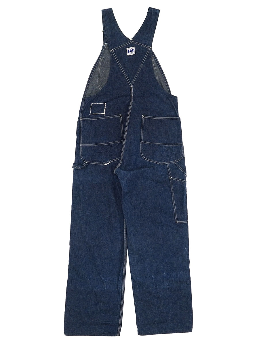 50's Lee JELT DENIM ロングLボタン デニムオーバーオール 濃紺 実寸