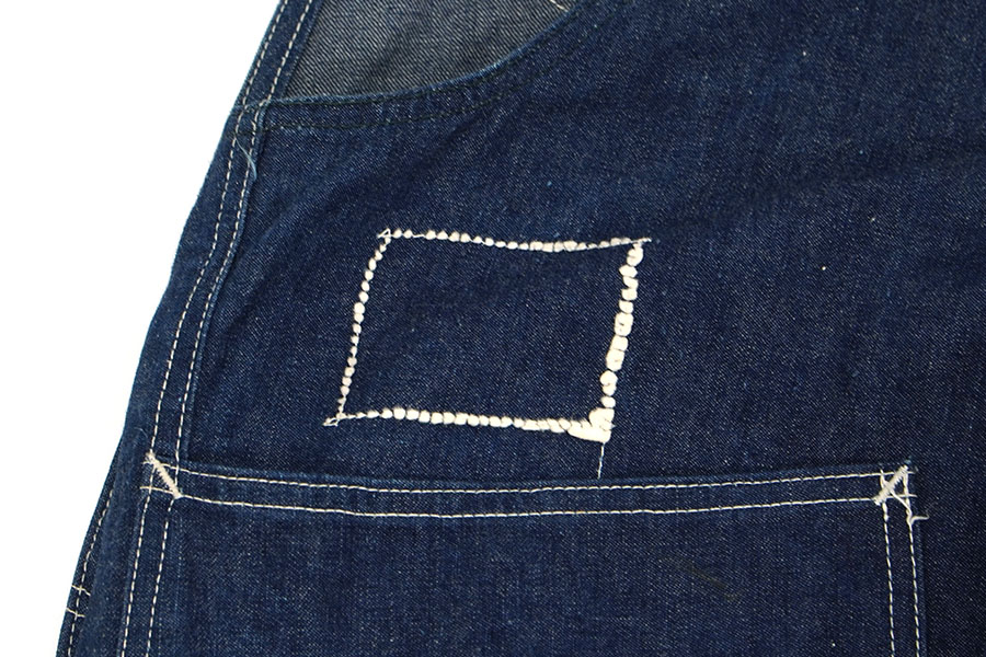 50's Lee JELT DENIM ロングLボタン デニムオーバーオール 濃紺 実寸