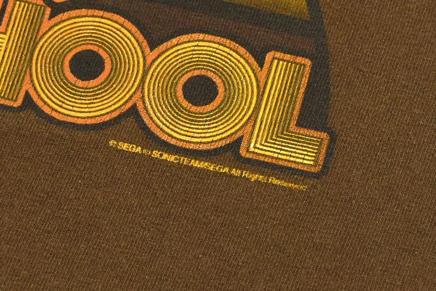 00's SONIC THE HEDGEHOG ''OLD SCHOOL'' プリントTシャツ ブラウン 実寸(L位)