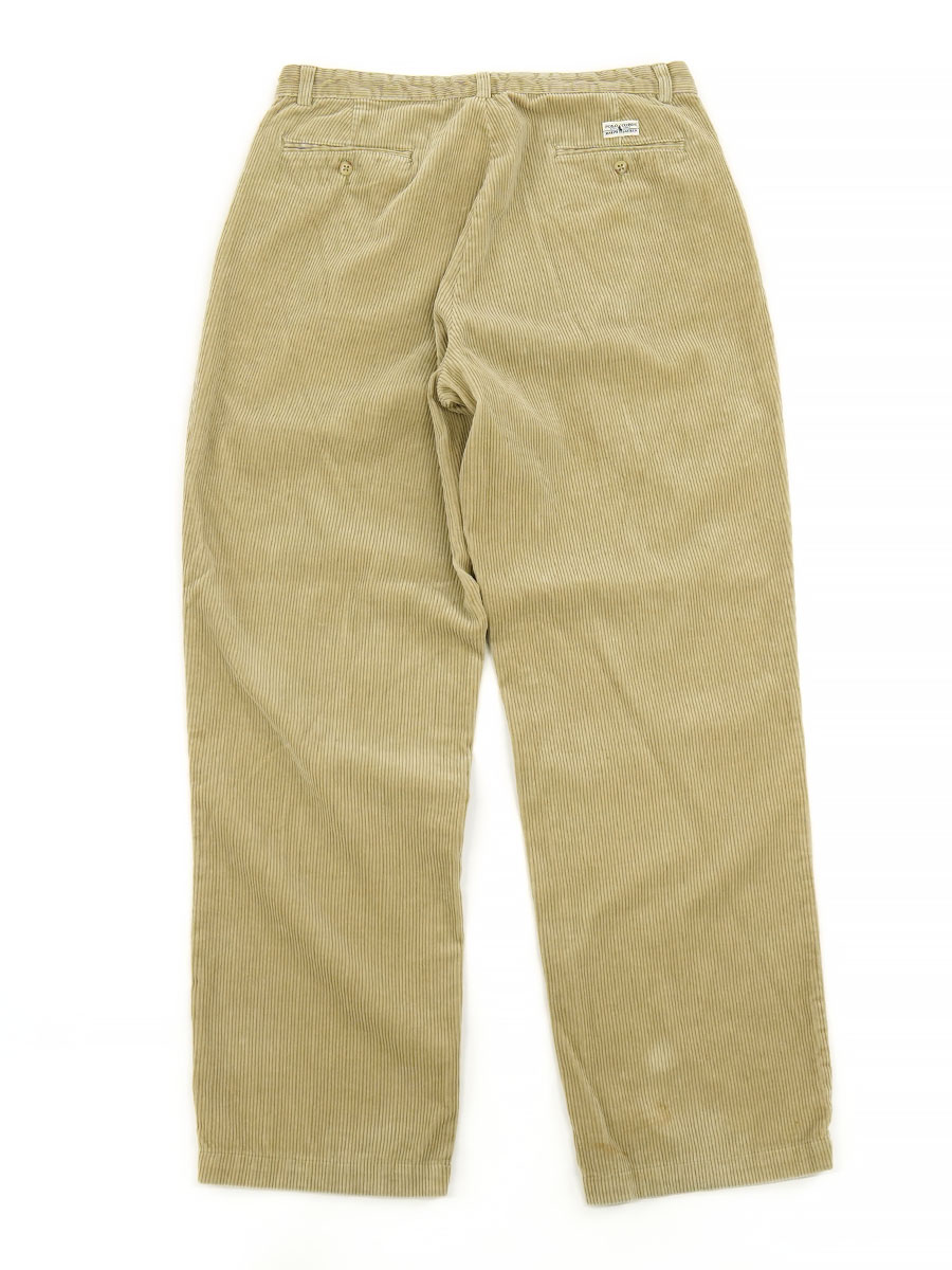 RALPH LAUREN WIDE WALE 2-TUCK CORDUROY PANTS BEIGE (SIZE. W34 L31) ANDREW PANT
