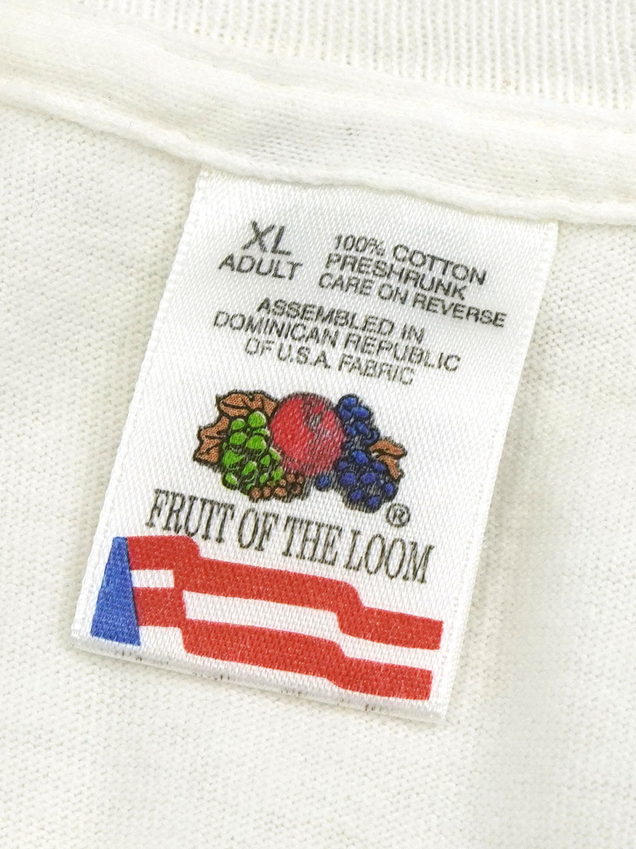 90's FRUIT OF THE LOOM ''SmileMax Tooth Whitener'' 両面プリントT