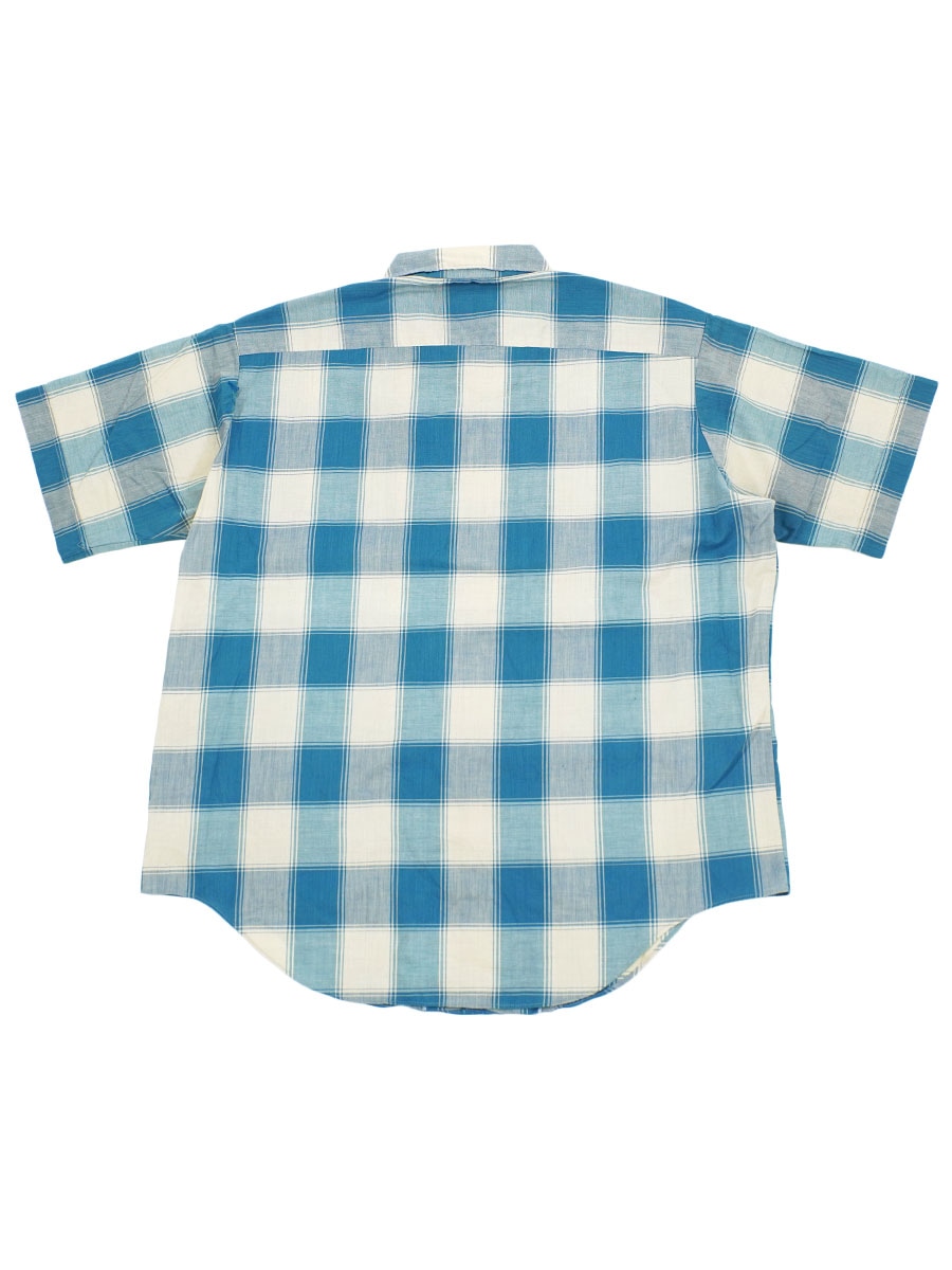 60's CAMPUS 100%コットン チェック柄 半袖シャツ 表記(XL) | NEW ITEM