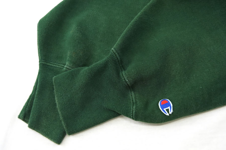 90's 刺繍タグ チャンピオンRW ''HAMPDEN SYDNEY'' グリーン 表記(L) USA製