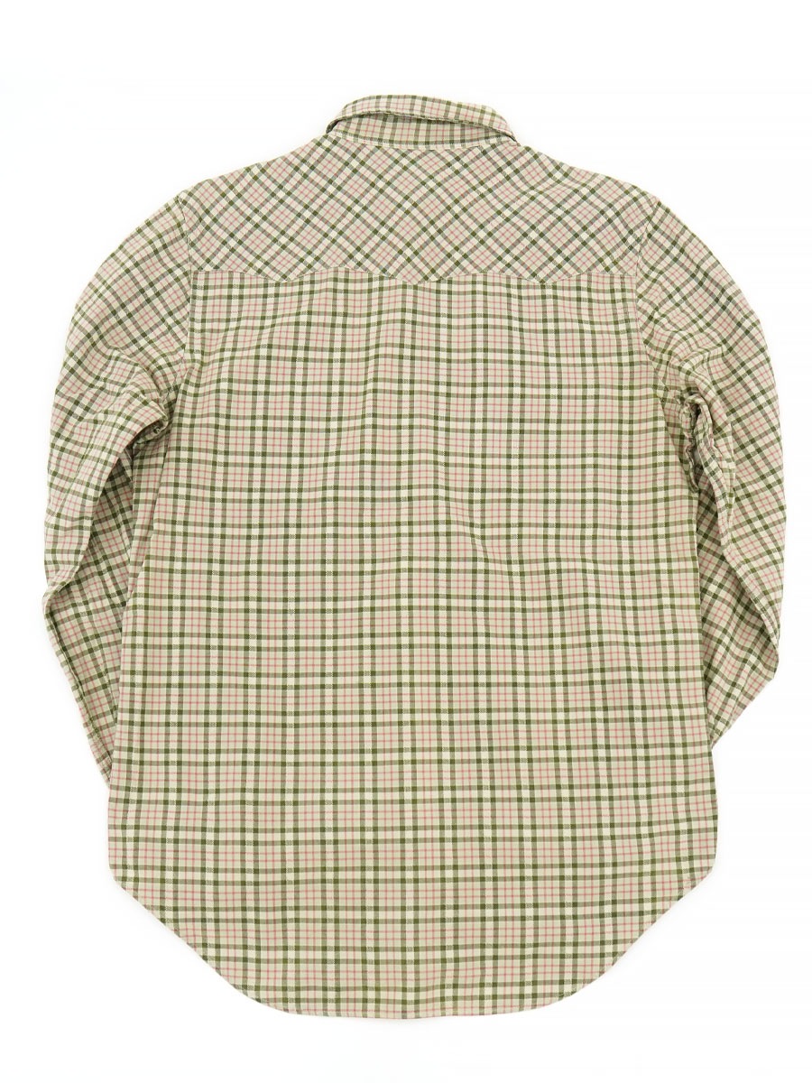 RRL ウエスタン・チェックシャツ RRL インディアコットン チェック柄 ウエスタンシャツ 表記(M