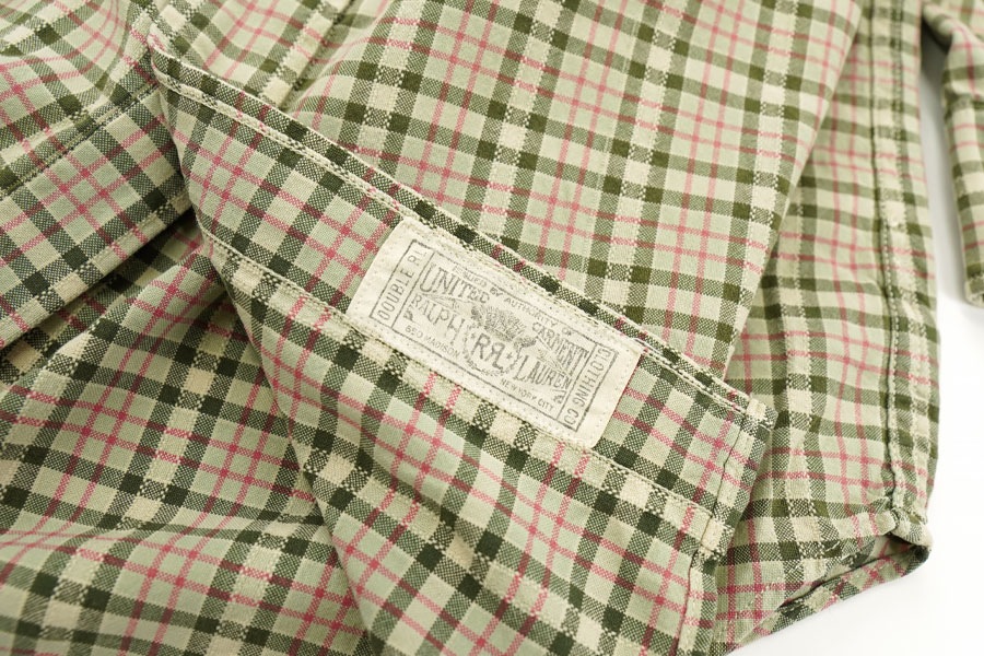 RRL インディアコットン チェック柄 ウエスタンシャツ 表記(M)