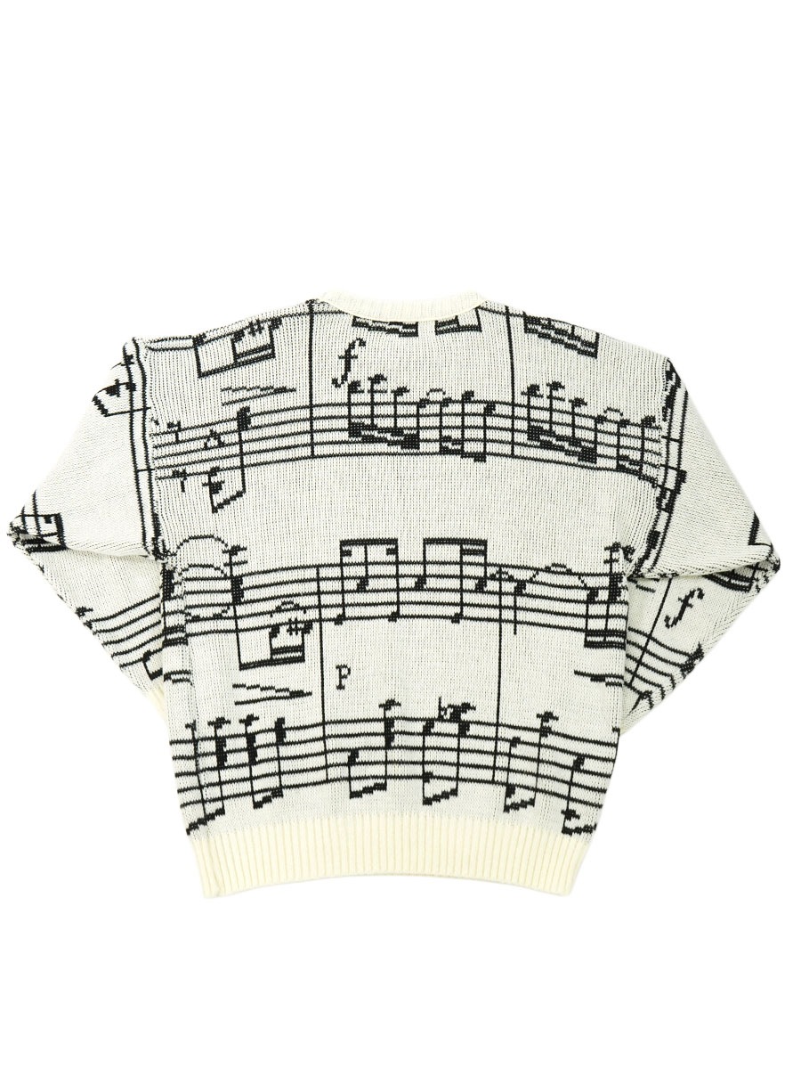80's AIM 音符柄 アクリルニットセーター 白黒 表記(M) USA製 | すべて