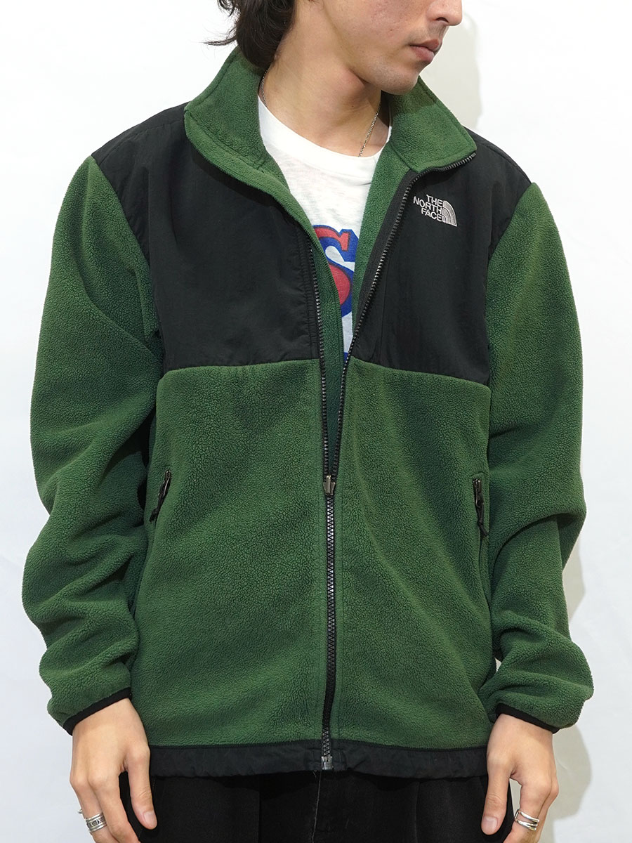 00's THE NORTH FACE ''DENALI'' フリースジャケット ブラック×グリーン 表記(M)