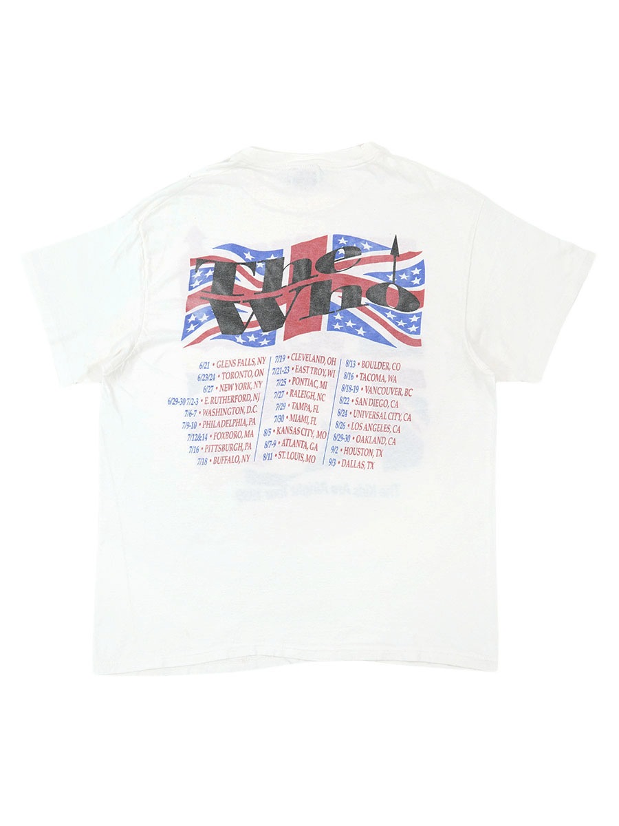 80's Hanes ''THE WHO The Kids Alright Tour 1989'' 両面プリント