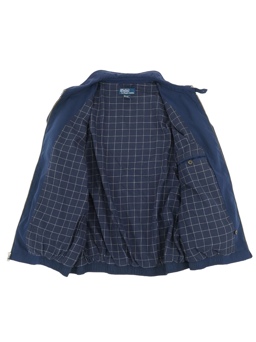 RALPH LAUREN DRIZZLER JACKET WITH WINDOWPANE CHECK NAVY (APPROX.X