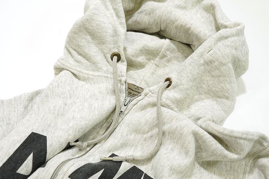 94's U.S.ARMY フルジップ スウェットパーカ グレー 表記(L)