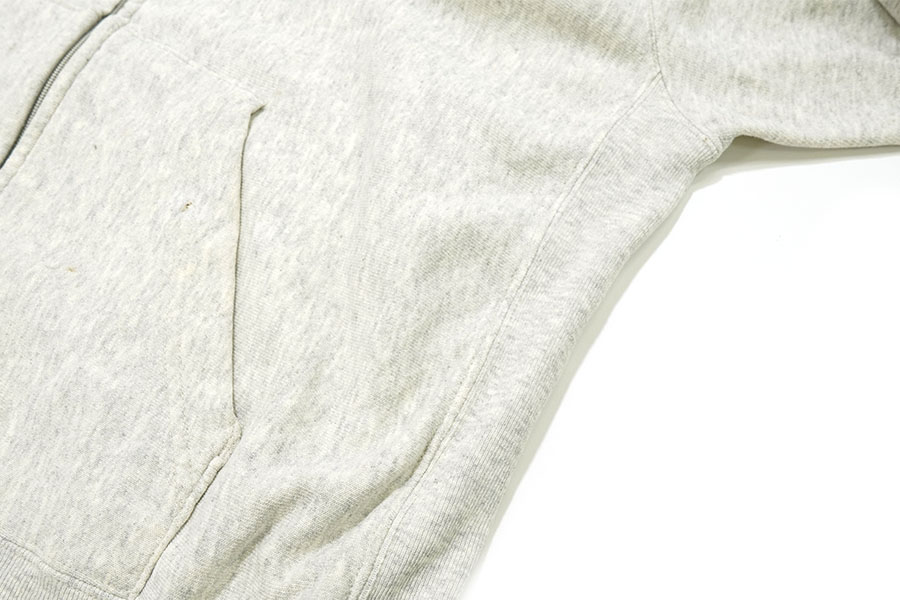 94's U.S.ARMY フルジップ スウェットパーカ グレー 表記(L)