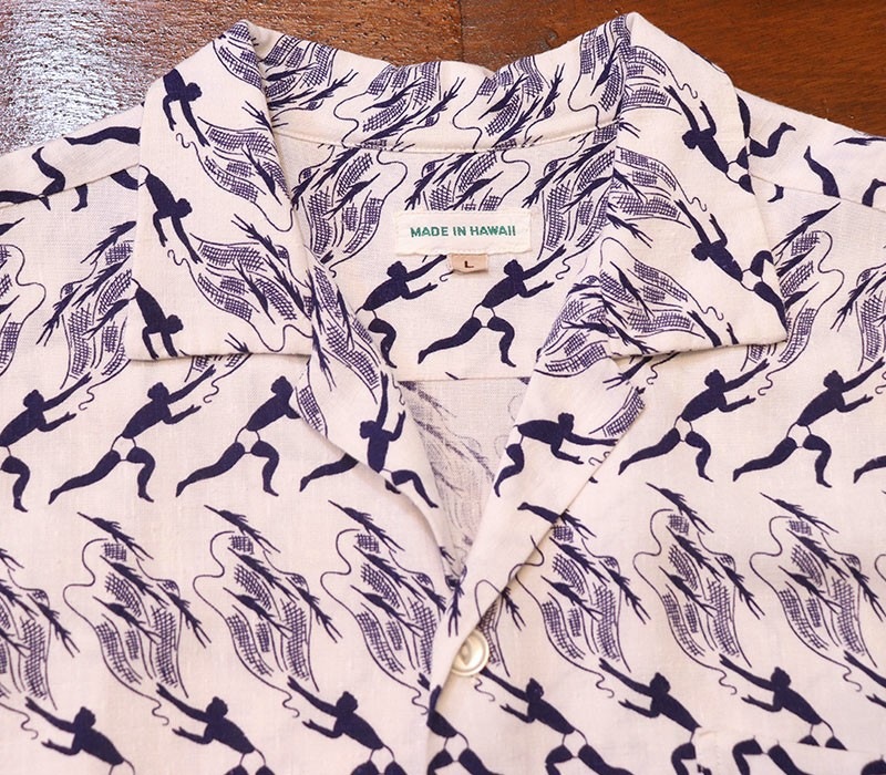 1950s S/S RAYON SHIRT , Size L