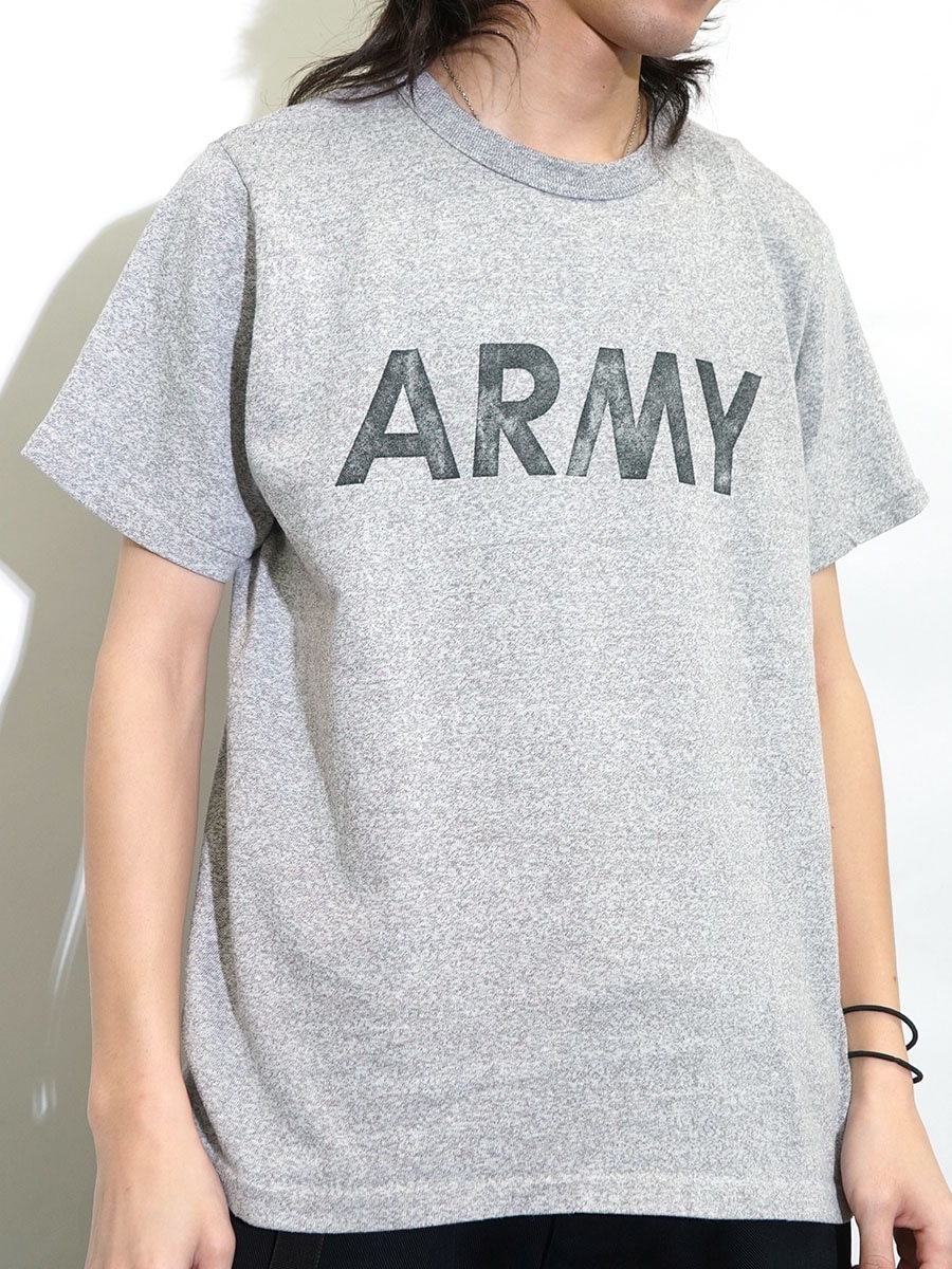 80's トリコタグ チャンピオン ''ARMY'' プリントTシャツ グレー 表記
