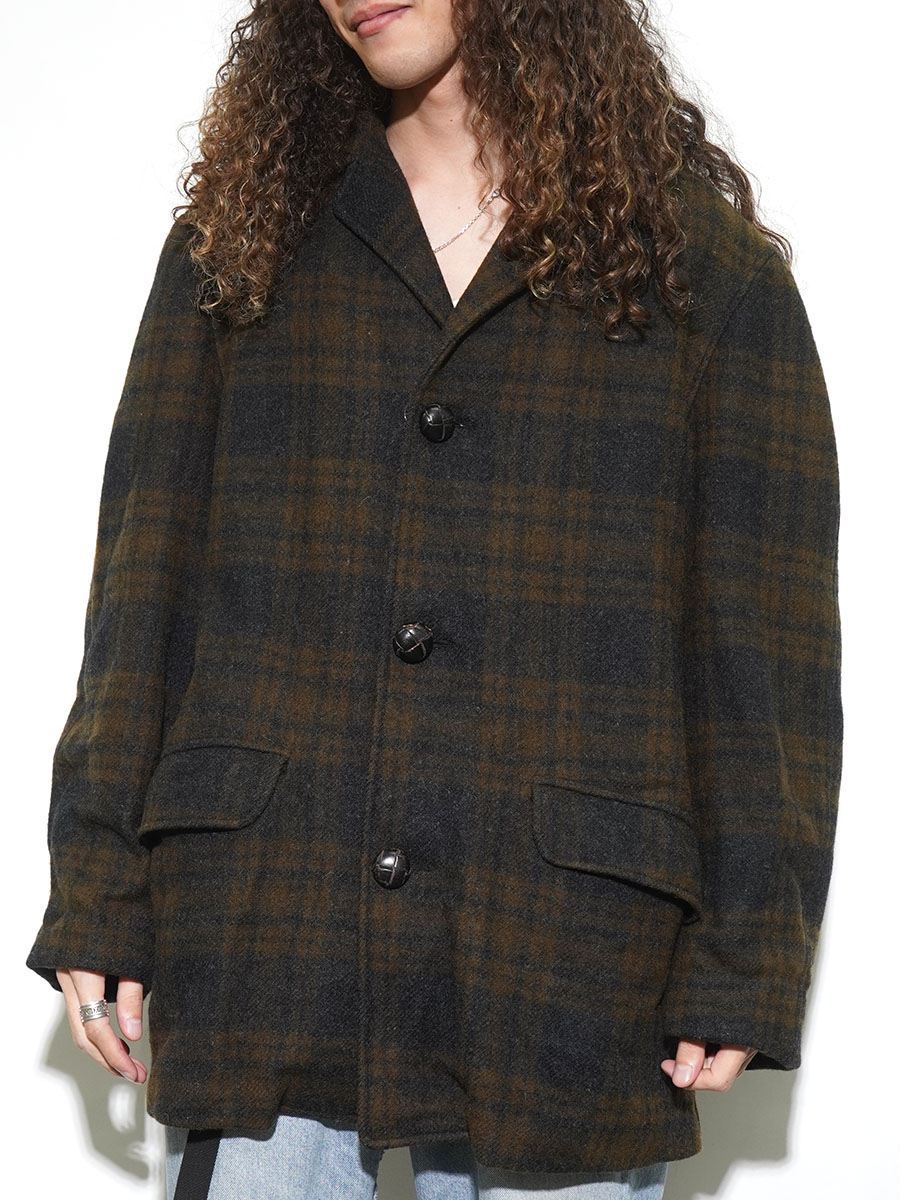 50's～ PENDLETON 好配色チェック柄 ウールジャケット 実寸(XL位