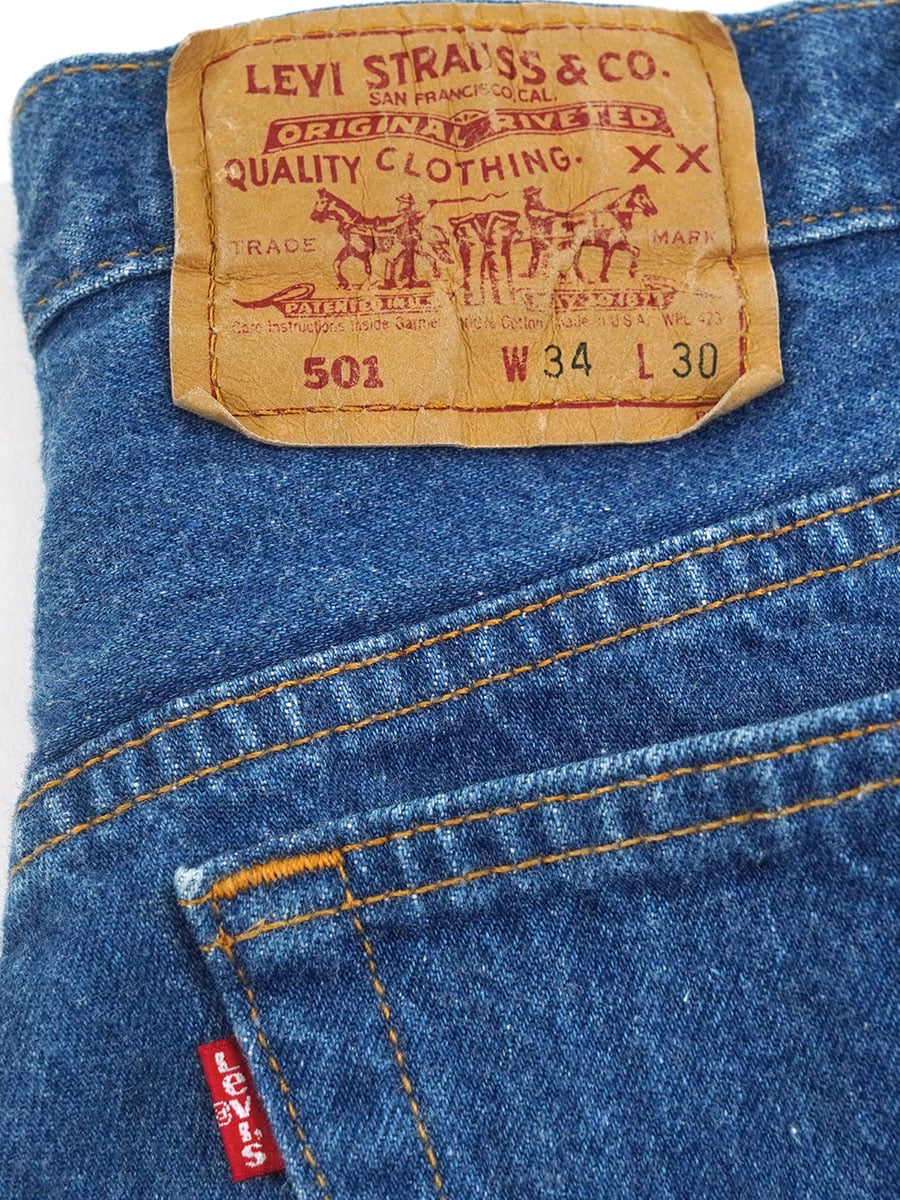 90's LEVI'S 501 デニムパンツ 美ブルー 表記(W34 L30) USA製 | NEW