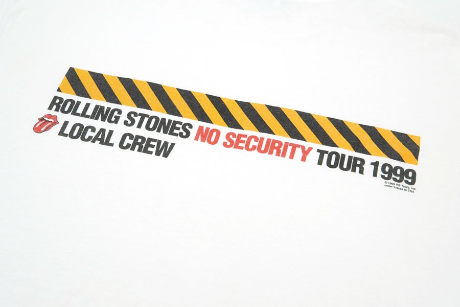 90's～ anvil ''ROLLING STONES NO SECURITY TOUR 1999 LOCAL CREW'' Tシャツ 表記(XL)