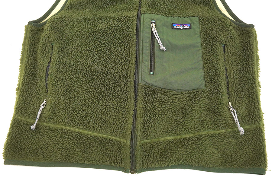00 PATAGONIA RETRO-X VEST DARK MOSS/VINTAGE KHAKI (SIZE.LARGE