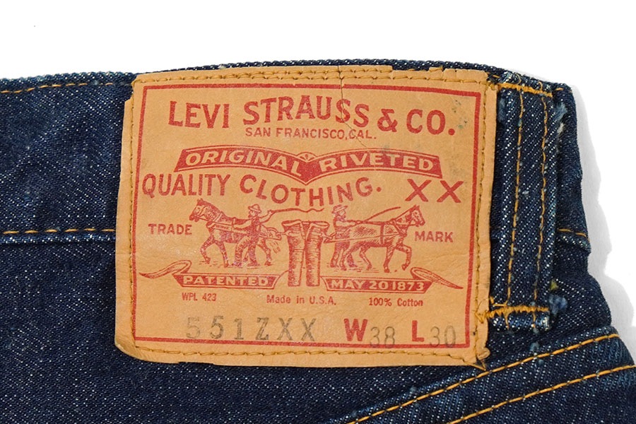 60's Levi's 551ZXX デニムパンツ 極上濃紺 表記(W38 L30)