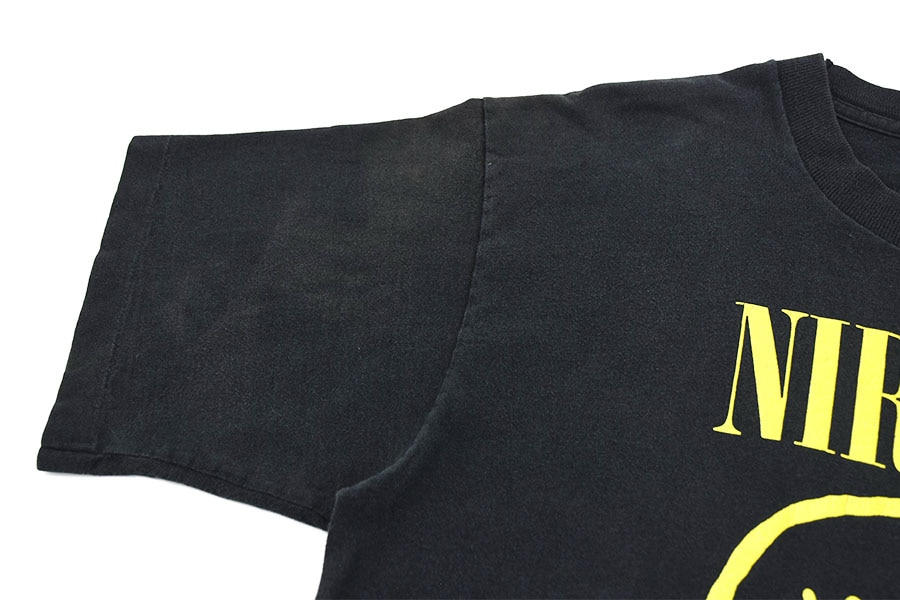 NIRVANA スマイリー プリント Tシャツ size L 1992 Nirvana Smiley Reprint 1992 Black T-Shirt Size S | eBay