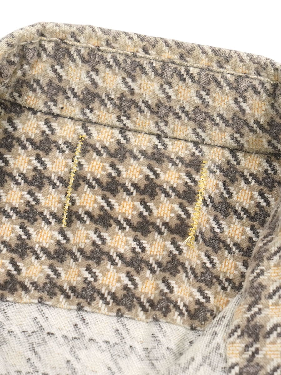 70's～ 千鳥格子 プリントフランネルシャツ 実寸(16位) | NEW ITEM