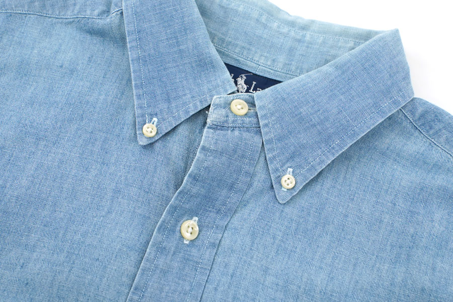 ラルフローレン ポニー刺繍 100％コットン ボタンダウンシャツ 表記(L