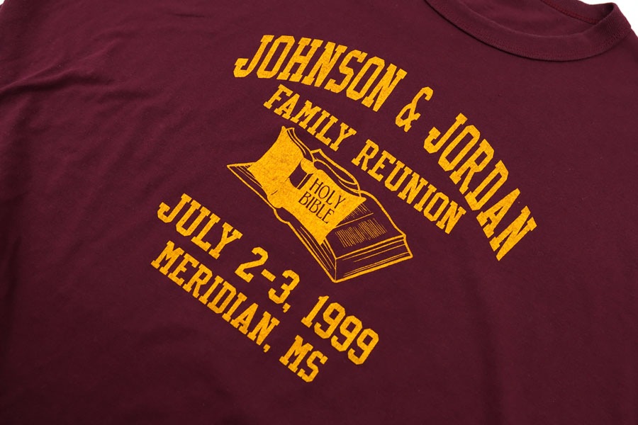 90's RUSSELL ATHLETIC ''JOHNSON & JORDAN'' 5段プリント Tシャツ 表記(XXL) USA製