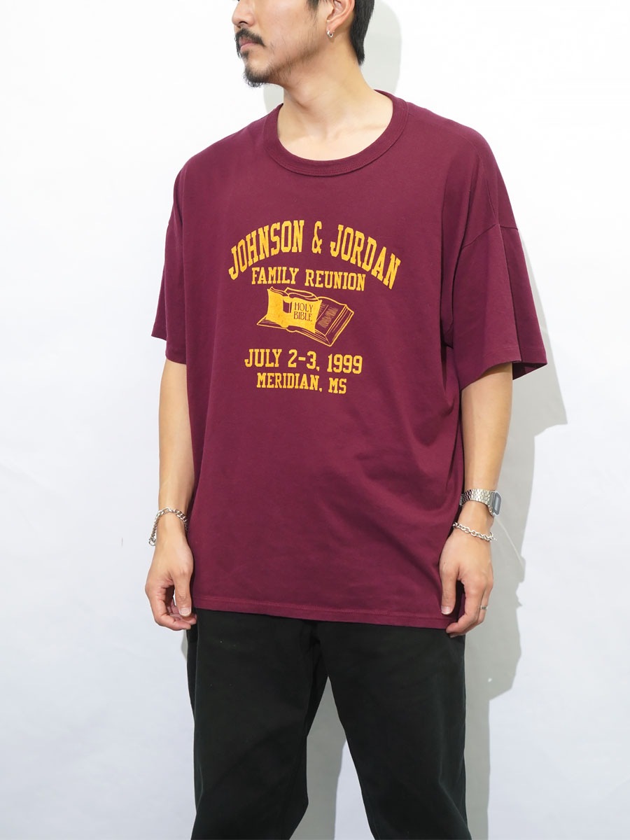 90's RUSSELL ATHLETIC ''JOHNSON & JORDAN'' 5段プリント Tシャツ 表記(XXL) USA製