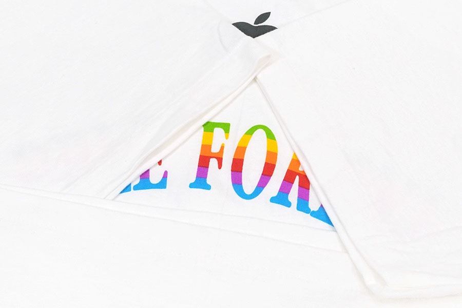 90's Hanes Apple ''APPLE FOREVER'' プリントTシャツ ホワイト 表記