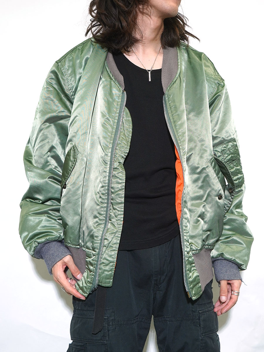 MA-1 flight jaket CORINTH \"短丈\" 90s USA M Vintage CORINTH MFG CO Ma 1 Usaf Flyers Bomber Jacket Made in Usa