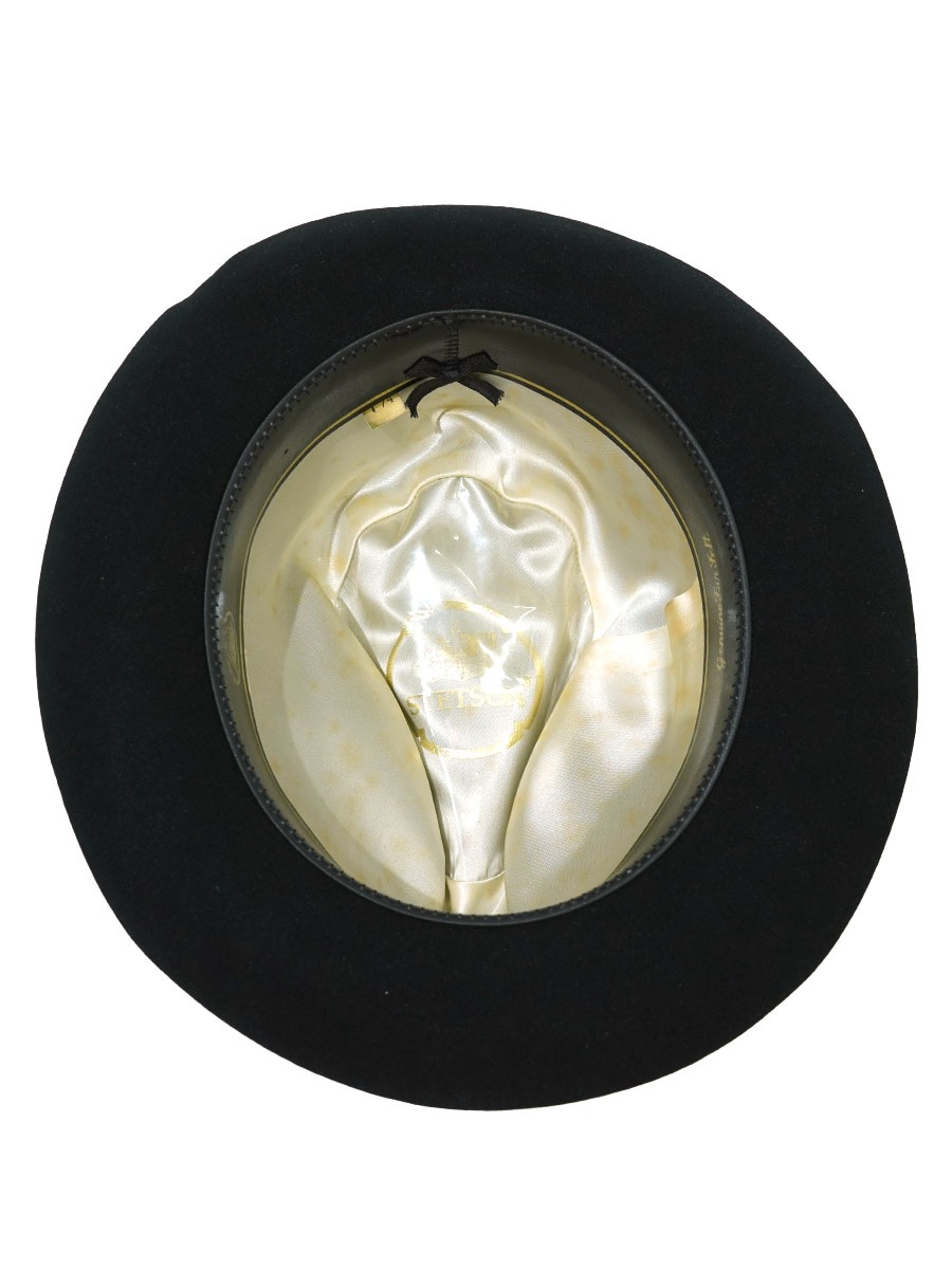 60'S STETSON FELT HAT BLACK (SIZE.7 1/4)