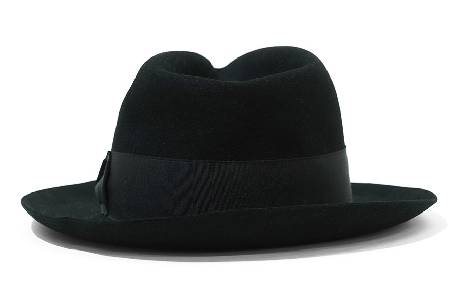 60'S STETSON FELT HAT BLACK (SIZE.7 1/4)