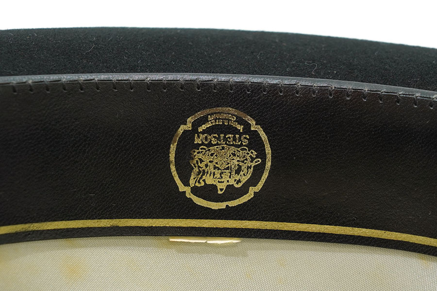 60'S STETSON FELT HAT BLACK (SIZE.7 1/4)