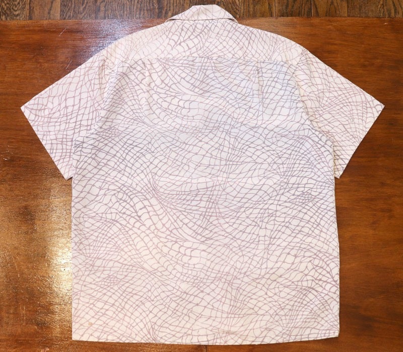 1950s S/S RAYON SHIRT , Size L