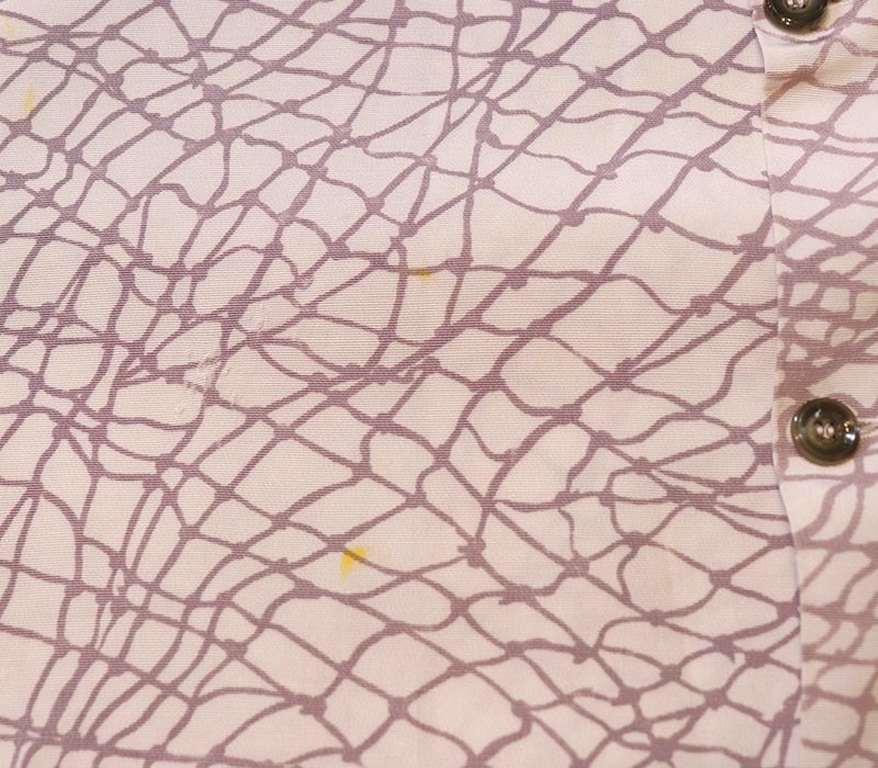 1950s S/S RAYON SHIRT , Size L