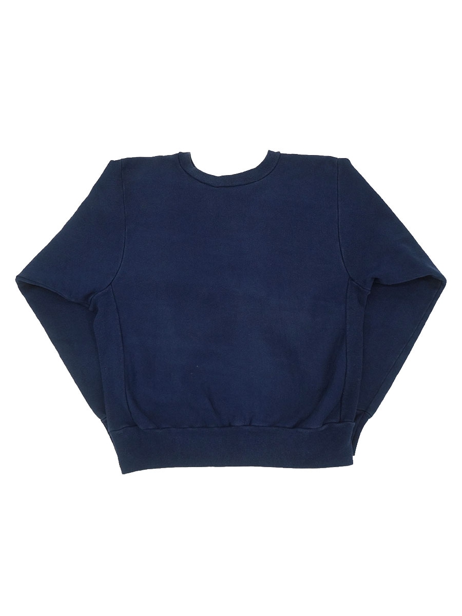 80's Hanes R/Wタイプ クルーネックスウェット 無地ネイビー 実寸(L位)