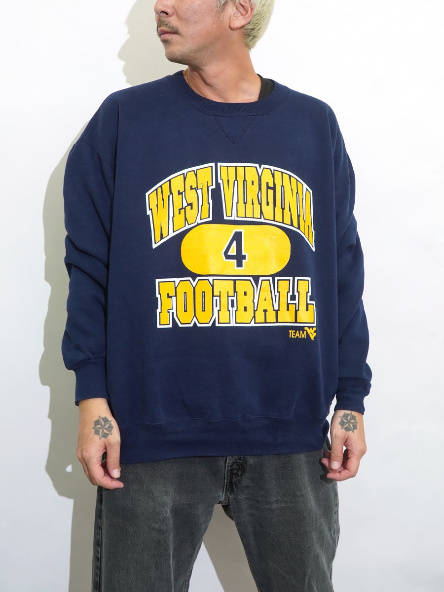 90's RUSSELL ATHLETIC ''WEST VIRGINIA FOOTBALL'' 3段プリント 前V