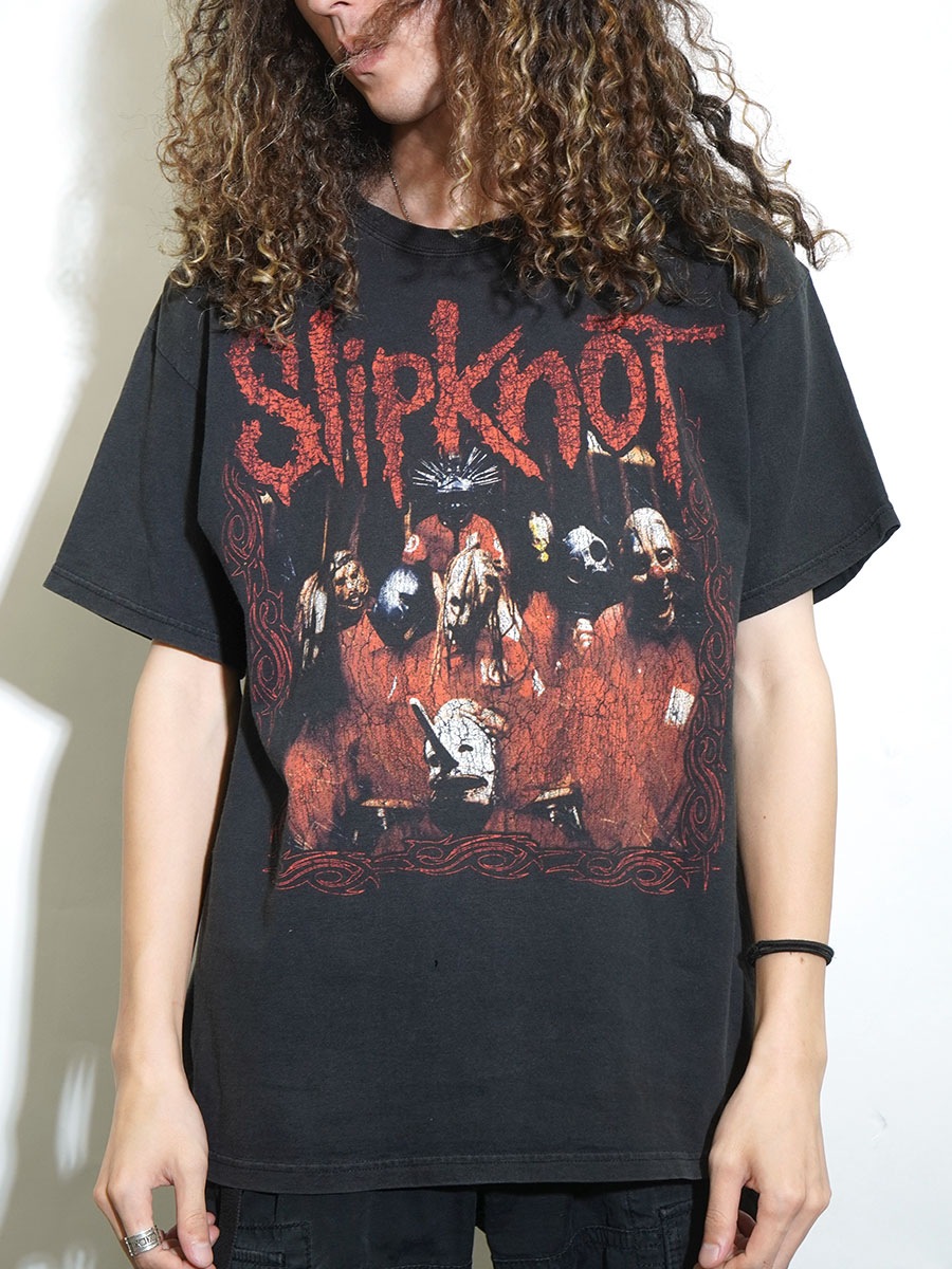 00's Hanes ''SlipKnoT'' 両面プリント Tシャツ ブラック 表記(L