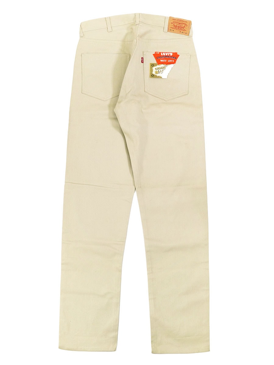 60's Levi's 911B BIG-E ピケパンツ アイボリー 表記(33x34) DEAD 片耳