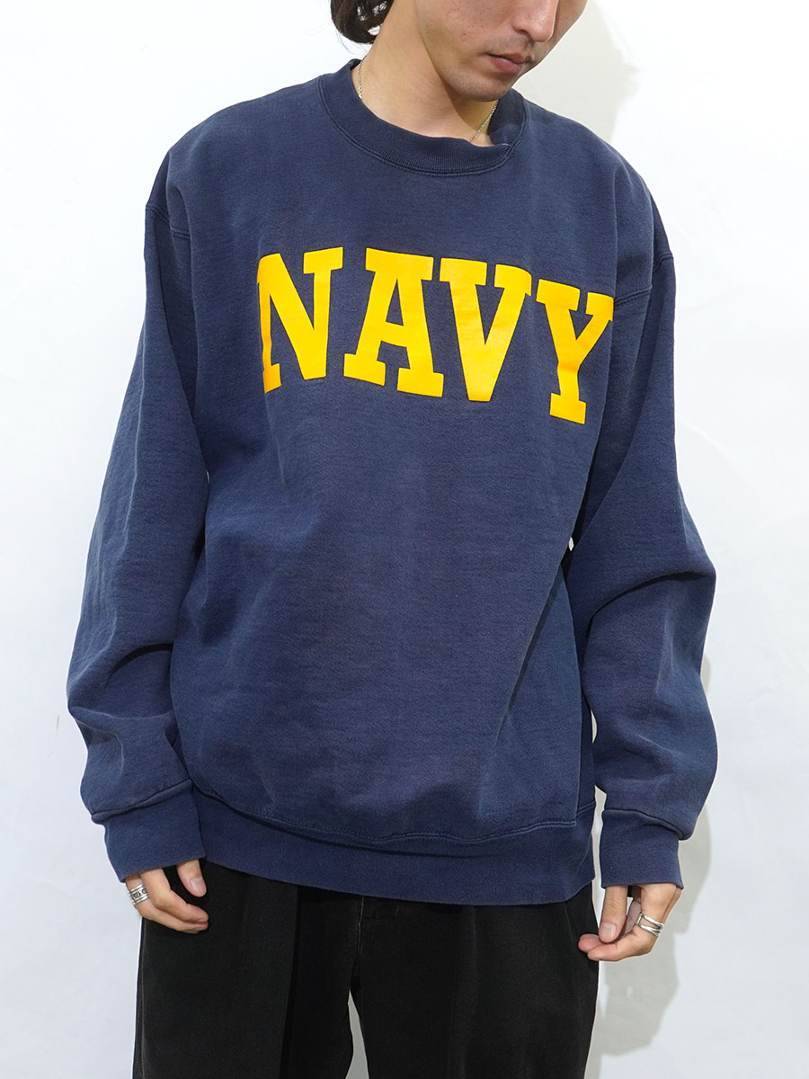 90's FRUIT OF THE LOOM ''NAVY'' スウェット ネイビー 表記(XL) USA製