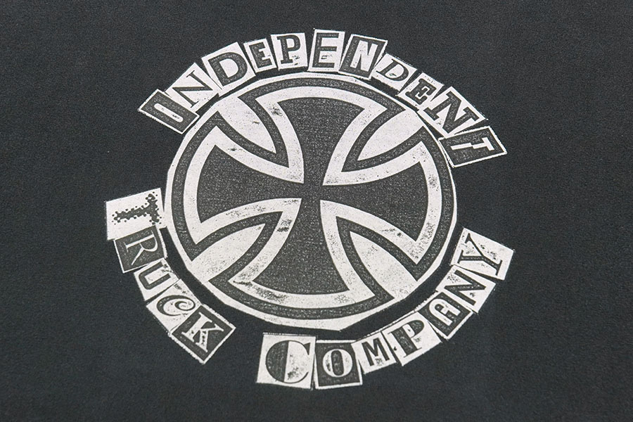 90's～ NHS ''INDEPENDENT TRUCK COMPANY'' Tシャツ ブラック 実寸(XL
