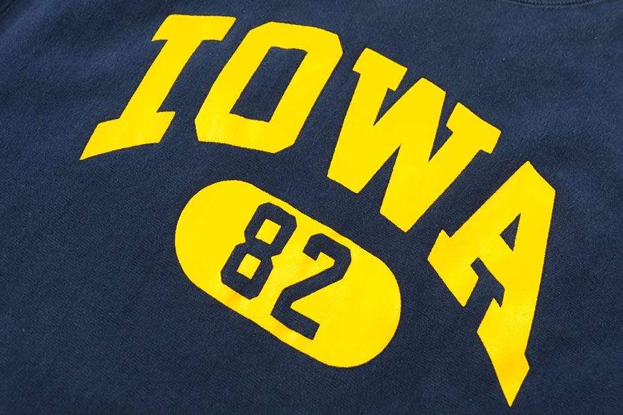 90's 刺繍タグ チャンピオンRW ''IOWA'' ネイビー 表記(XL) USA製
