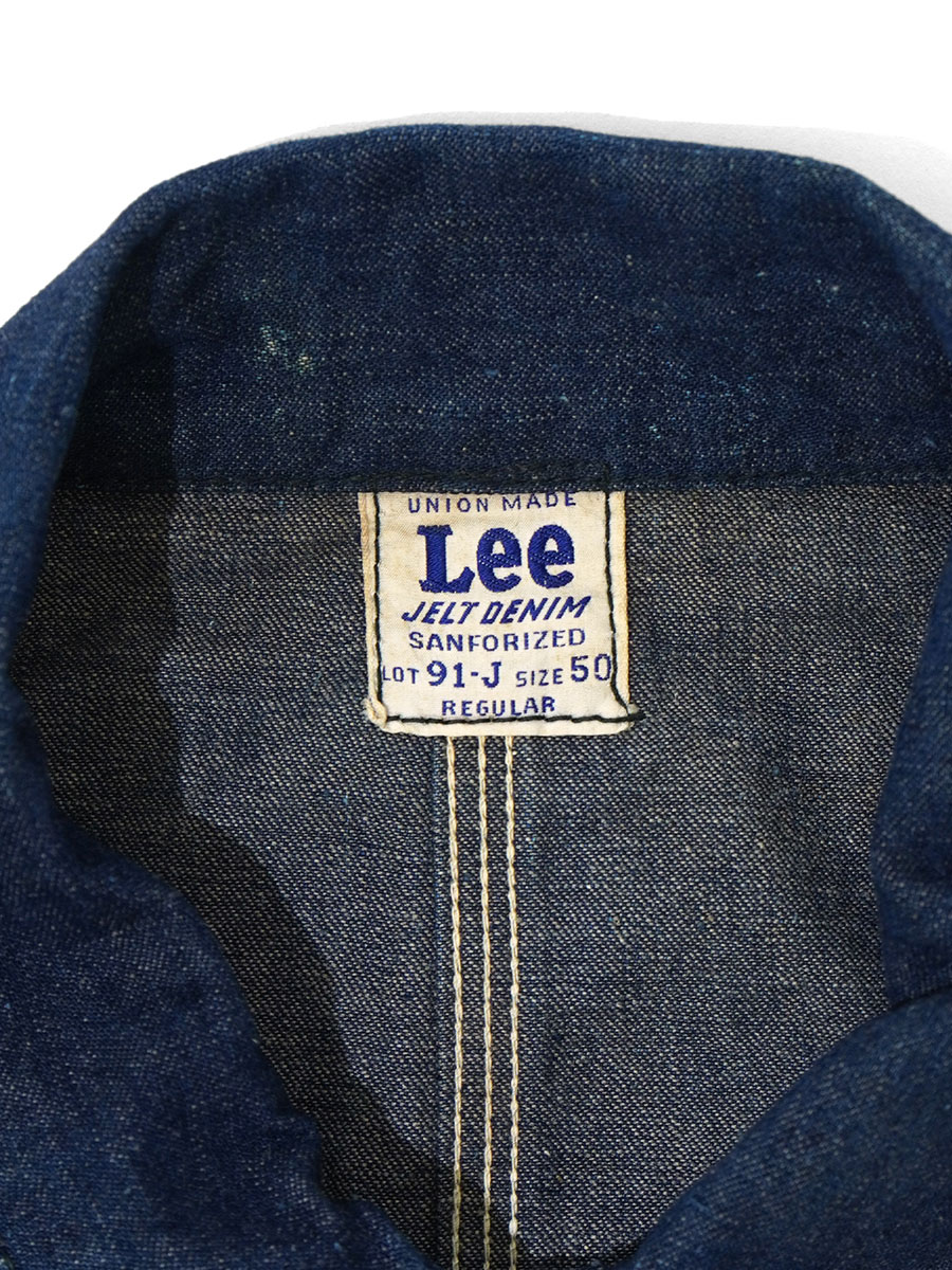 50's Lee 91-J ロングL デニムカバーオール 濃紺 表記(50) ビッグ