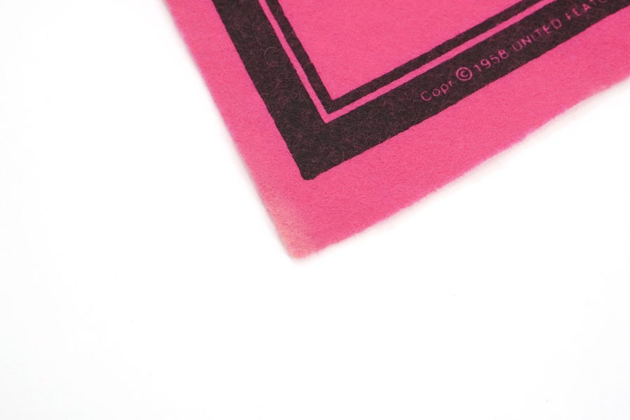 70's PEANUTS ''SNOOPY1974'' カレンダー付 ペナント ショッキングピンク