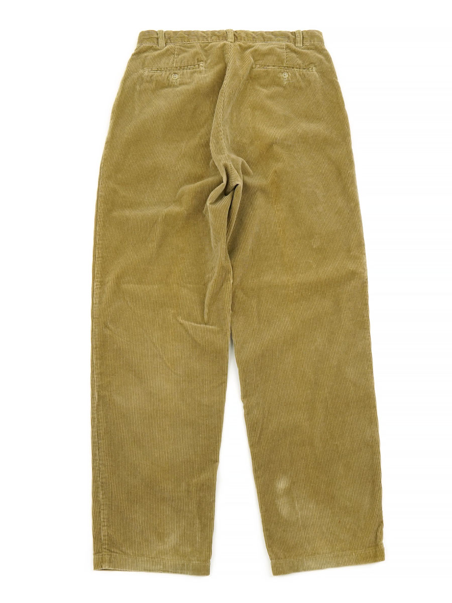 RALPH LAUREN WIDE WALE 2-TUCK CORDUROY PANTS BROWN (SIZE. W32 L32