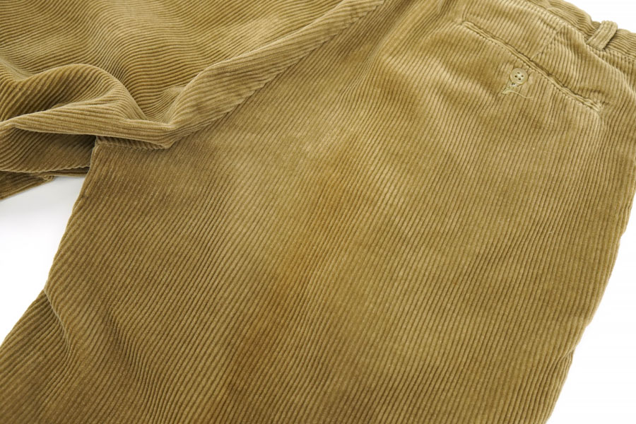 RALPH LAUREN WIDE WALE 2-TUCK CORDUROY PANTS BROWN (SIZE. W32 L32) ANDREW PANT