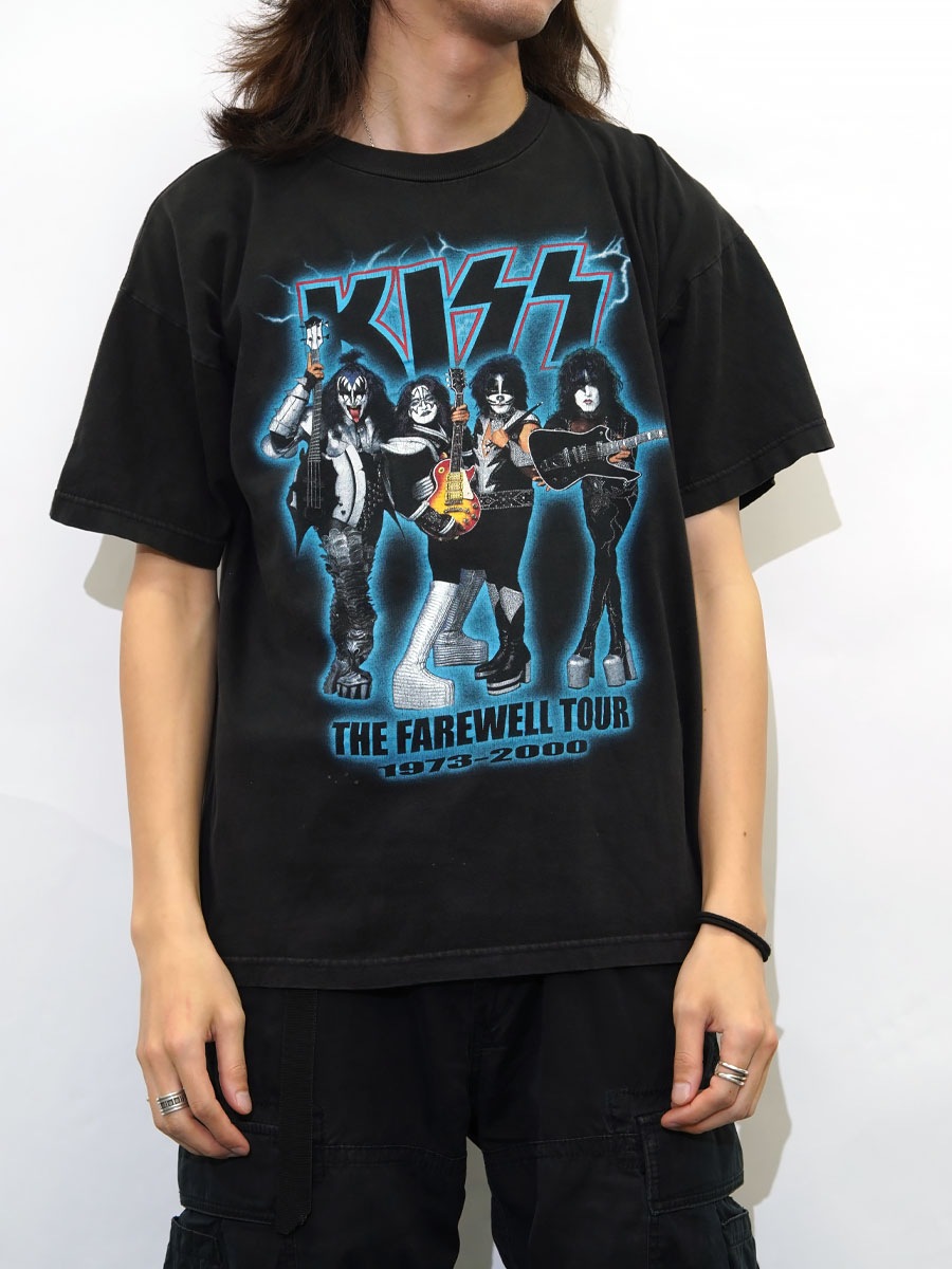 00's U.S. T'S ''WORLD TOUR 2000'' KISS 両面プリント Tシャツ 表記(L