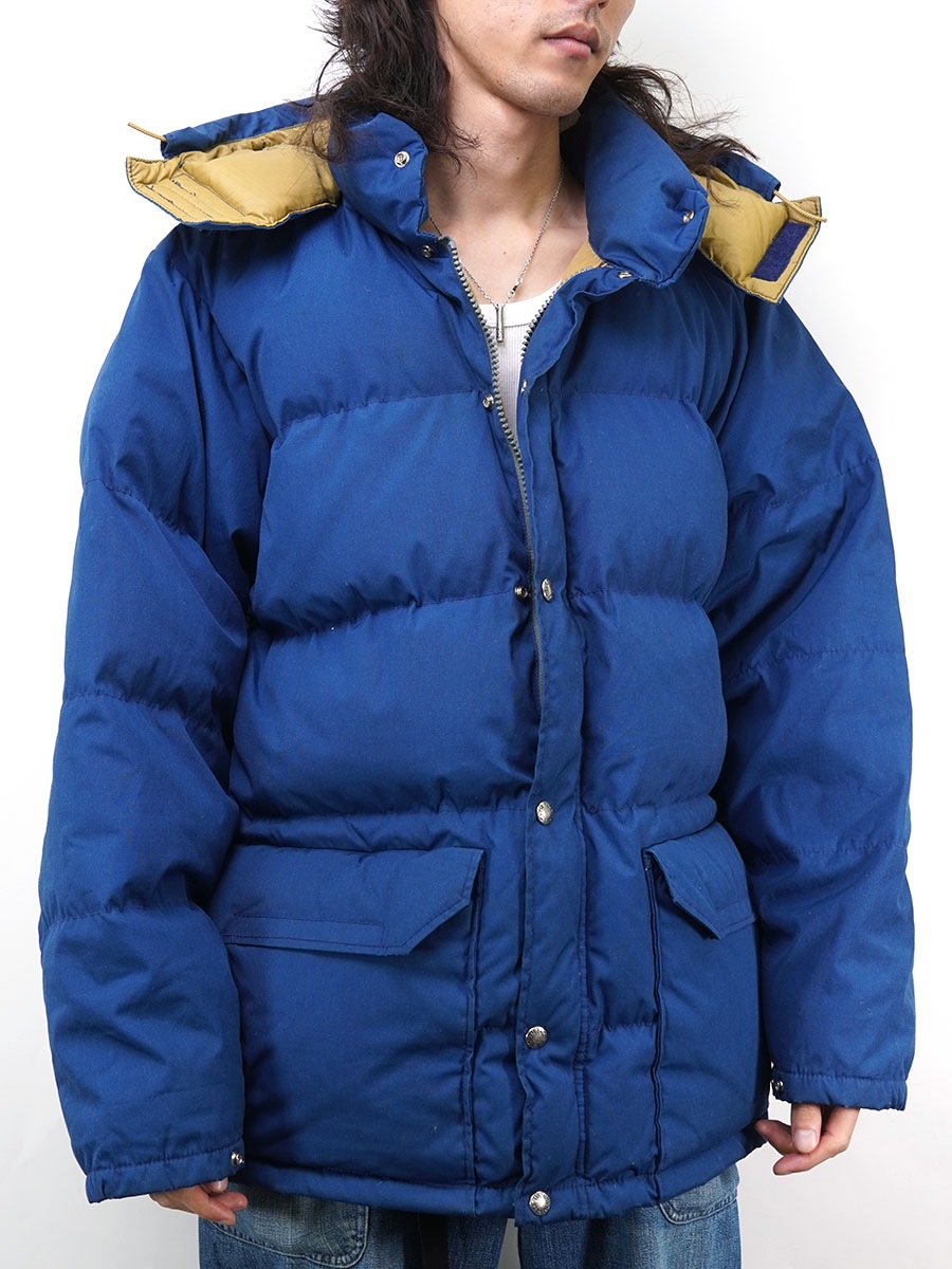 THE NORTH FACE ネイビー ダウンジャケット 80 80's 茶タグ THE NORTH FACE ダウンジャケット ネイビー 表記(L