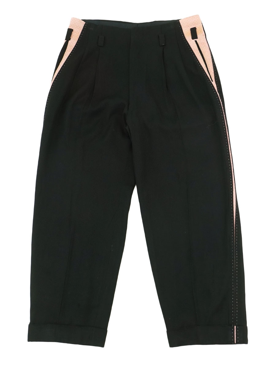 1950'S BLACK × PINK PISTOL PANTS (APPROX.W33 L26)