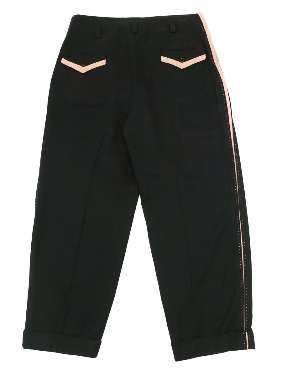 1950'S BLACK × PINK PISTOL PANTS (APPROX.W33 L26)